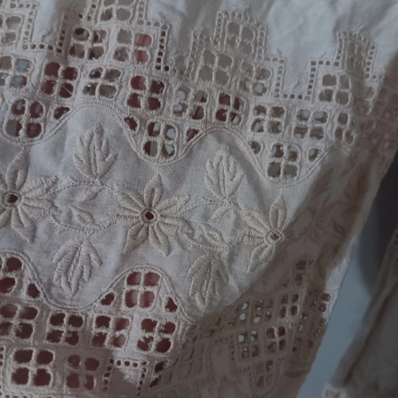 100% Viscoce, Love Sam Cream Pants with Lace Detail - Picture 4 of 7